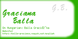 graciana balla business card